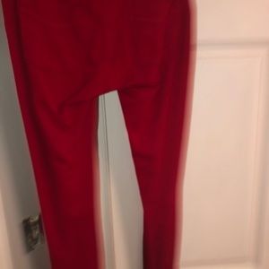 Red skinny jeans